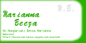 marianna becza business card